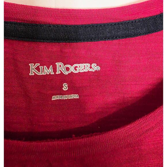 Kim Rogers Tee Women's Size S Red White Blue Patriotic Fireworks Sparkle - Picture 4 of 6